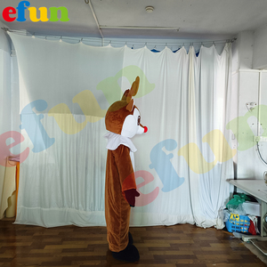 Efun MOQ 1 pieza personalizado Navidad alce ciervo mascota disfraz tamaño adulto caminar <span class=keywords><strong>Animal</strong></span> mascota disfraz para la venta - Product Image 2