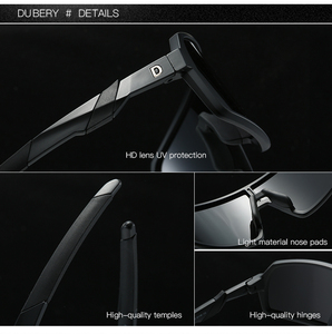 DUBERY 2026 Lunettes <span class=keywords><strong>de</strong></span> <span class=keywords><strong>soleil</strong></span> unisexes rétro polarisées sans monture pour le cyclisme, <span class=keywords><strong>de</strong></span> haute qualité, noires, <span class=keywords><strong>Viper</strong></span>, tendance, surdimensionnées, lunettes <span class=keywords><strong>de</strong></span> sport - Product Image 6