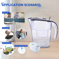 Gelas Penyaring Air Rumah Tangga, Pitcher Pemurni Air, Menghilangkan Klorin, Bau Tak Sedap, Logam Berat, Harga Pabrik Langsung, Kualitas Tinggi