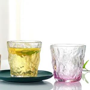 Großhandel Saft Glaswaren Trinkgläser für Cocktail Dickes Wasser Glas becher Farbige Milch Tee tasse