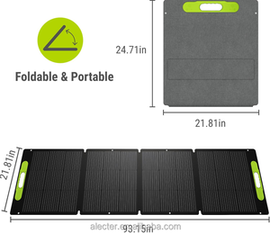 200W 12V <b>Portable</b> Foldable <b>Solar</b> <b>Panel</b> Kit Adjustable Kickstand Case with 20A MPPT Controller 20FT 12AWG Controller Cable - Product Image 5