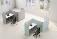 Espace de travail bureau bureau modulaire écran de confidentialité extensible poste de travail