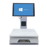 Terminal de point de vente intelligent tout-en-un Windows 11 avec balance intégrée et lecteur de codes-barres, NFC, Bluetooth 5.2, Wi-Fi 6 pour l'épicerie