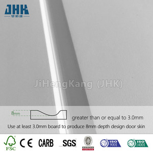 Panneau de porte intérieure moderne JHK-S04 blanc lisse à 2 panneaux <span class=keywords><strong>Santa</strong></span> <span class=keywords><strong>Fe</strong></span> et planche de revêtement pour salle de bain et hôtel - Product Image 3