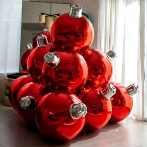 Custom Big Shiny Inflatable Balls Ornaments Christmas Reflective Chrome Sphere Mirror Ball for Holiday Decor <b>Customized</b> Bubble I - Product Image 3