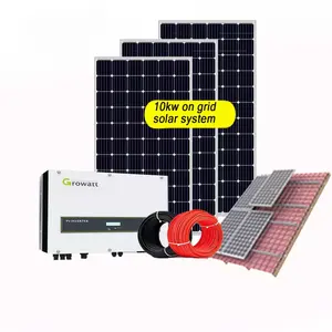 10kw Zonnepanelen Op Grid Systeem Trina Vertex Panel Growatt Inverter