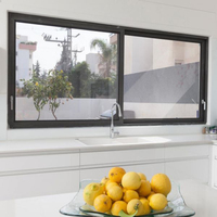 Fenêtre coulissante extérieure AS2047 avec cadre en aluminium et double vitrage, 3 rails, fenêtre en aluminium à double vitrage coulissante