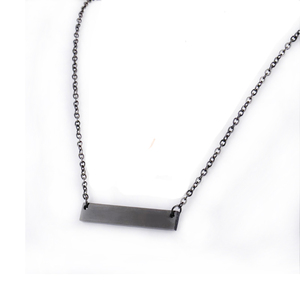 Collar con Colgante de Barra Personalizado, Placa de Acero Inoxidable con Nombre Grabado, Cadena Minimalista, Regalo Personalizado para Hombres y Mujeres - Product Image 5