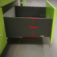 Système de tiroirs modernes en acier et plastique à fermeture douce, capacité 60 kg, pour armoires de cuisine, chambre, salle de bain, salon et hôpital