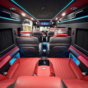 Dingkong Toyota HiAce Grand Cabin VIP Interior, Asiento de Capitán, Techo Starlight, Acabado de Acero Inoxidable, Iluminación LED |   Fabricante Personalizado - Product Image 4