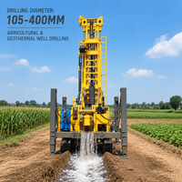 Machine de forage de puits d'eau de 500 m avec vitesse de rotation de 75/150 tr/min, foreuse hydraulique sur chenilles à vendre