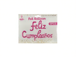 Globo de Aluminio Feliz Cumpleaños, 3 Piezas, Decoración para Fiesta Infantil con Forma de Letras - Product Image 1