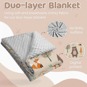 Couverture pour bébé en minky à pois personnalisée de haute qualité pour les nouveau-nés, couverture en polaire pour dormir - Product Image 5