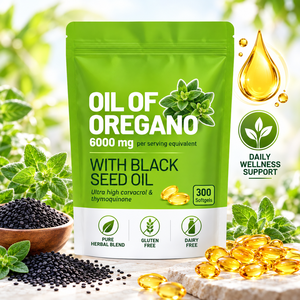 Olio di Origano in Capsule Softgel 6000mg Equivalente alle Erbe con Olio di Semi Neri 200mg, 300 Capsule per Nutrizione Erboristica Quotidiana - Product Image 5