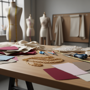 Cadena metálica Ilan de 1 metro color dorado para adornos de prendas - Product Image 3