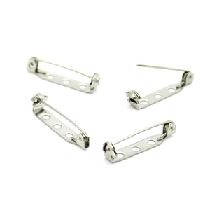 Broches en acier inoxydable Anno Jewelry, rectangulaires, verrouillables, pour badges de sécurité, accessoires de vêtements DIY, couleur or et argent - Product Image 5