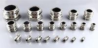 Manchon d'étanchéité en laiton nickelé PG7 pour câbles métalliques, étanche à l'eau et à la poussière IP68, pour câbles de 3-6,5 mm/16-20 mm, filetages NPT/M/G/Pg
