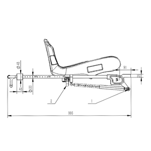 Penyangga Kaki Ginekologi WEIYE untuk Meja Operasi, Aksesoris Lithotomi, Penyangga Kaki Tipe Stirrup, Penyangga Kaki Lithotomi Pneumatik - Product Image 6
