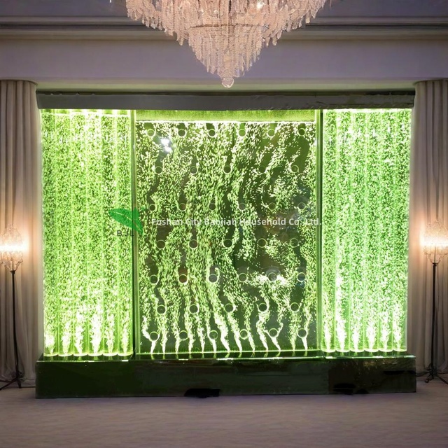 Home Wedding Party Decoration Multi Colors Led Light Swirl Water Features Wall Led Water Bubble Panel Wall Backdrop
