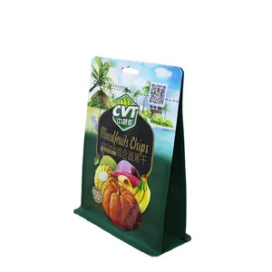 カスタム穀物種子食品スクエアボトムポーチマットプラスチック包装ミックスフルーツチップスフードジッパーバッグ