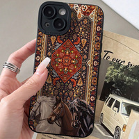 Coque de téléphone portable motif Graffiti Chevaux pour iPhone 16 15 17 18 Pro Max, coque arrière antichoc en TPU Angel Eye