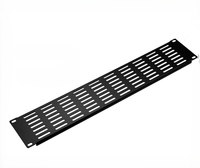 Panneau de gestion des câbles ventilé 2U 19 pouces démontable pour montage en rack avec trou de dissipation thermique pour une entrée facile des câbles dans les armoires