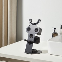 Support de rangement portable en métal à un seul niveau pour sèche-cheveux, sans installation, pour utilisation sur comptoir ou bureau