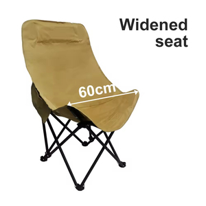 เก้าอี้พักผ่อนแบบพับได้ขนาดใหญ่ พนักพิงสูง รุ่น Moon Chair สำหรับตั้งแคมป์ ชายหาด และสวนหลังบ้าน - Product Image 2