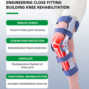 최고 품질의 공장 직송 의료용 정형외과 조절 가능한 알루미늄 보조기 공급업체 이중 힌지 보호용 보조기 - Product Image 2