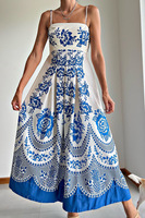Robe imprimée symétrique de style ethnique, nouvelle collection printemps-été européenne et américaine
