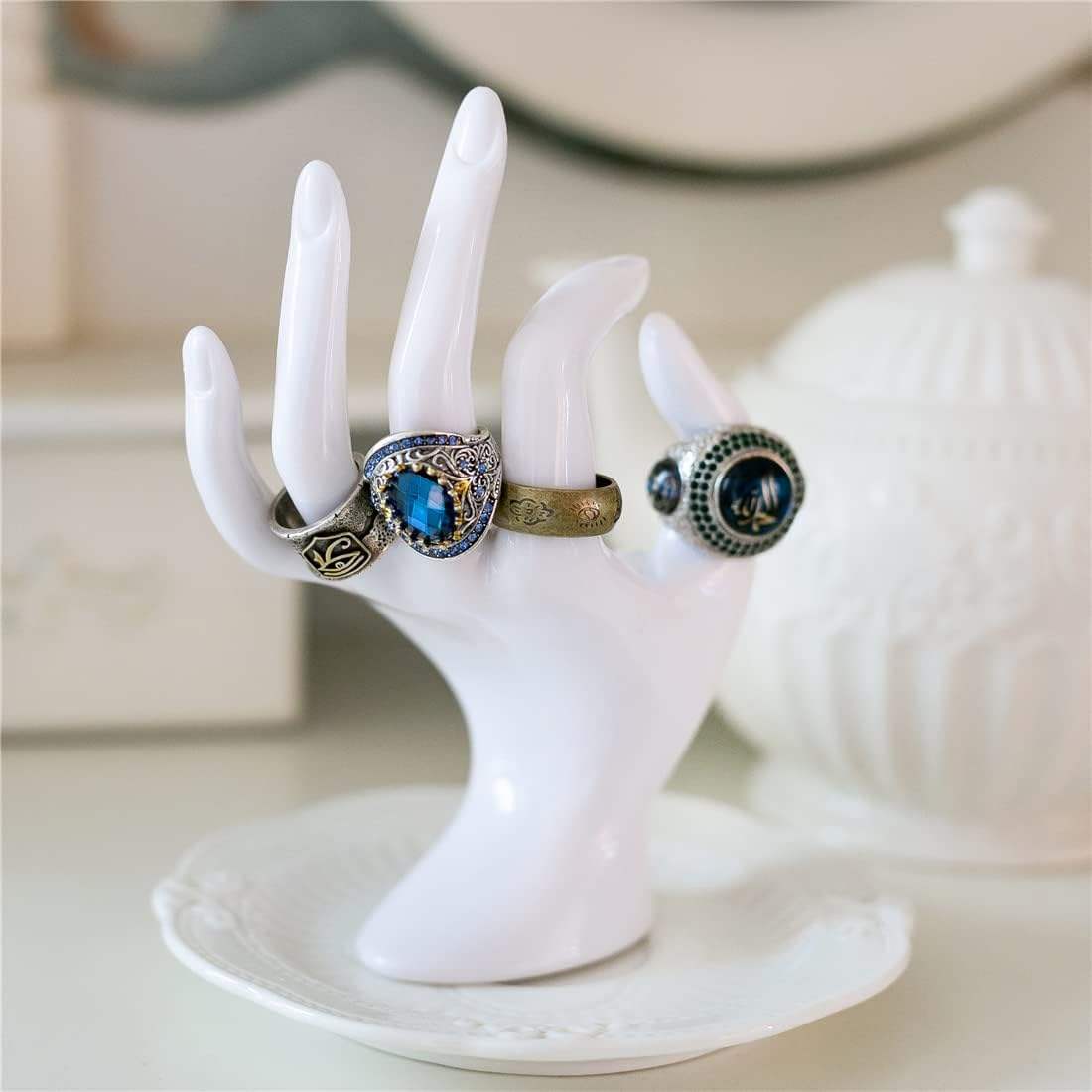 New Style Ring Bracelet Jewelry Rack White Hand Mannequin Holder