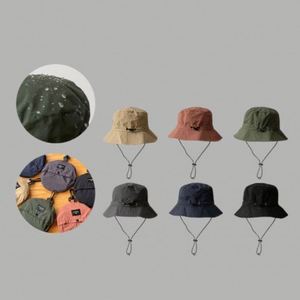 Chapeau Bob Pliable d'Extérieur avec Poche, Chapeau de Pêcheur Unisexe Style Safari avec Cordon de Serrage - Product Image 1