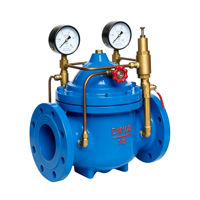 Vanne de régulation de pression différentielle hydraulique 800X en fonte ductile à joint souple pour réseau de tuyauterie de climatisation centralisée