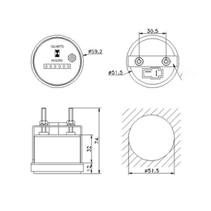 Temporizador para Excavadora, Bulldozer, Cargadora, Montacargas, Equipo Mecánico Industrial, Medidor de Horas, <span class=keywords><strong>Reloj</strong></span> Digital - Product Image 4