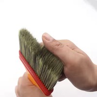 Pinceau à peinture coudé robuste-Virole en acier inoxydable, poils synthétiques souples pour peinture à l'huile/à base d'eau, utilisation intérieure et extérieure