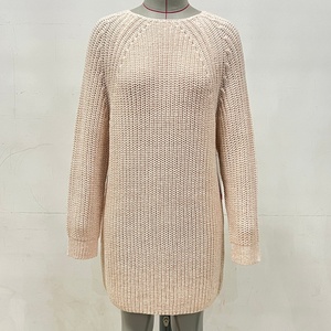 Pull en tricot plat pour femme <span class=keywords><strong>Carla</strong></span>, col rond, manches longues, couleur unie, personnalisable OEM - Product Image 3