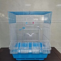 Cage à oiseaux robuste de 45 pouces, grande volière en fil de fer pour perruches, canaris, pinsons, cage de vol pour éleveurs avec support amovible