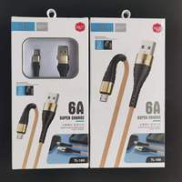 Câble de charge rapide Micro USB TLAI modèle TL-169 6A, chargeur USB Type-C en cuivre pur, gaine en nylon, blindage tressé, téléphone portable