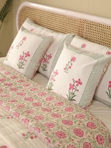 Algodón bloque estampado acolchado lujo de gran tamaño indio Jaipuri bloque estampado edredón impreso Reversible Razai para el hogar - Product Image 2