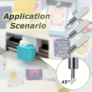 Lame de découpe pour traceur compatible avec les lames dorées <span class=keywords><strong>Cricut</strong></span> Joy, adaptée aux films PVC, autocollants, étiquettes, papier et vinyle - Product Image 5
