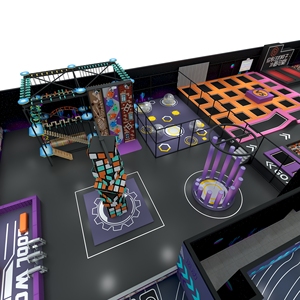 Thương mại sân chơi trong nhà Pro Augustine PVC Trampoline công viên núi lửa leo núi Ninja khóa học hiệu suất khu vực tương tác - Product Image 4