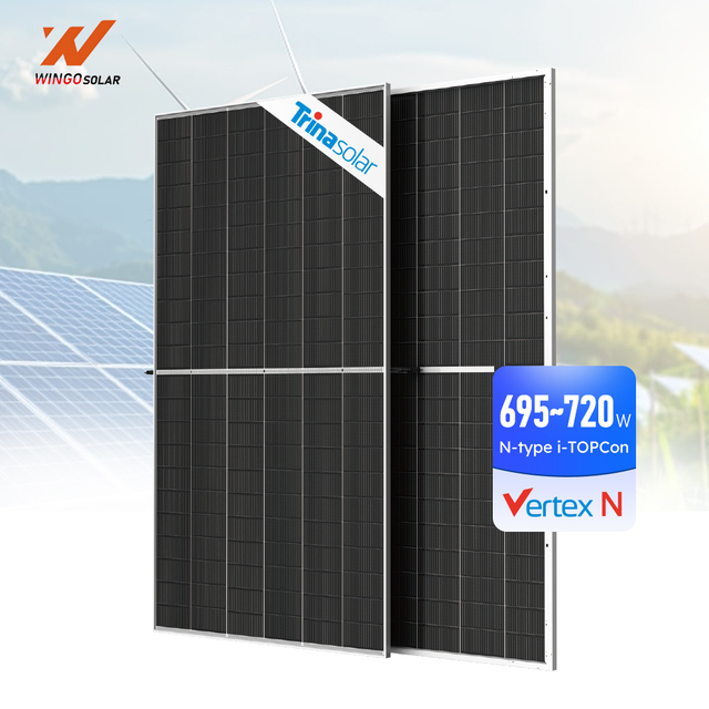 Trina Solar 720W Vertex N TSM-NEG21C.20 N-Type TOPCon Bifacial PV Module 132Cells for Utility Solar Plant