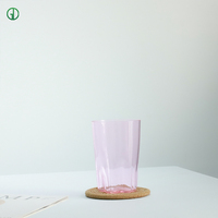 Tasses à café, thé et lait en verre personnalisées de 415 ml, couleur rose, tasses à café en verre, design cerise printanière, tasse en verre en forme de fleur