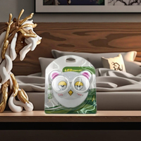 Veilleuse enfichable avec 0.6W et 110V ou 220V W025 KITTY Mini interrupteur LED SMD en forme de chat animal