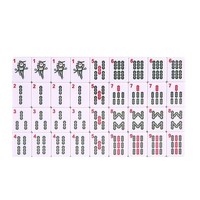 Tuiles de Mahjong en Mélamine Vert/Bleu avec Chiffres Arabes de 36 mm, Boîte en Cuir, Vente Directe Usine, pour l'Exportation (Tailles Moyenne et Grande)