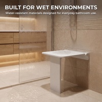 Siège de douche mural pliable pour personnes âgées, solution de sécurité domestique populaire