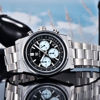 Montre à quartz multifonctionnelle pour homme BENYAR BY-5229M, bracelet en acier inoxydable, étanche 30M, cadran 42mm, tendance