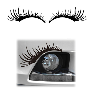 2Pcs <span class=keywords><strong>Faux</strong></span> Cils 3d Cils Décoration de <span class=keywords><strong>voiture</strong></span> Cils de phare Sexy Reflect Light Autocollant de phare de <span class=keywords><strong>voiture</strong></span> - Product Image 1