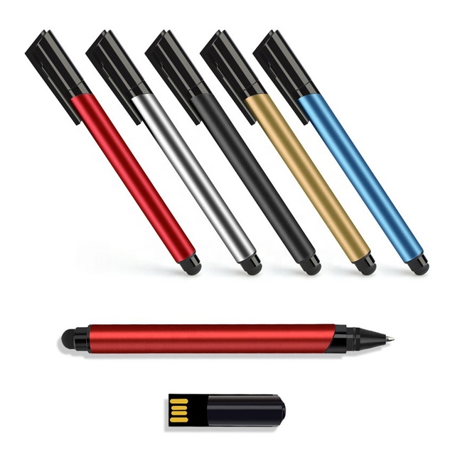 2026 Custom Logo High Quality Ballpoint Pen Drive USB Stick USB3.0 2.0 4GB 8GB 16GB 32GB 64GB 128GB Business Pen USB Flash Drive