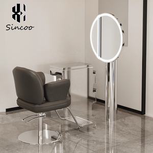 Modern Commercial Salon <b>Mirror</b> Station with Single/<b>Double</b>-<b>Sided</b> Glass <b>Mirror</b> for Hair Cutting and Dyeing Customized Color - Product Image 5